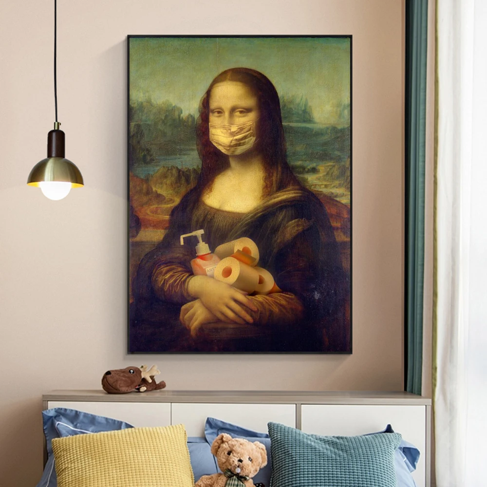 Mona Lisa with Roll Paper and Shower Gel Posters and Prints Canvas Funny Famous Painting on The Wall Art Picture for Room Decor
Mona Lisa with Roll Paper and Shower Gel Posters and Prints Canvas Funny Famous Painting on The Wall Art Picture for Room Decor