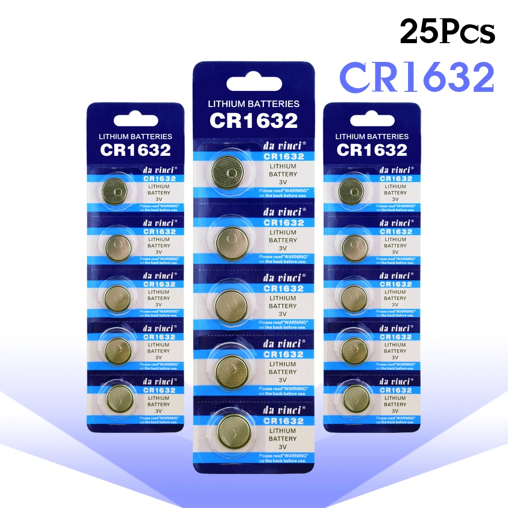 Литиевые батареи CR1632 1632 DL1632 BR1632 KCR1632 LM1632 3 в, кнопочные, с калькулятором, игрушечные медицинские батареи, 25 шт.
Литиевые батареи CR1632 1632 DL1632 BR1632 KCR1632 LM1632 3 в, кнопочные, с калькулятором, игрушечные медицинские батареи, 25 шт.