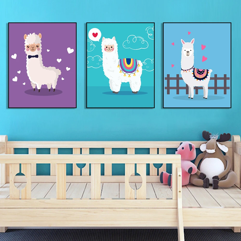 Poster Alpaca Cartoon Animals Canvas Painting Nursery Wall Art Pictures Posters and Prints Baby Kids Room Decor Room Decoration
Poster Alpaca Cartoon Animals Canvas Painting Nursery Wall Art Pictures Posters and Prints Baby Kids Room Decor Room Decoration