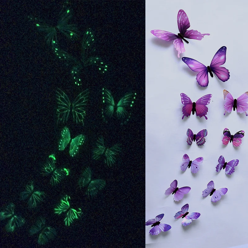 12 Pieces Luminous Butterfly Stickers 3D Simulation Butterfly DIY Stickers Fluorescent Living Room Room Decor Wall Stickers
12 Pieces Luminous Butterfly Stickers 3D Simulation Butterfly DIY Stickers Fluorescent Living Room Room Decor Wall Stickers