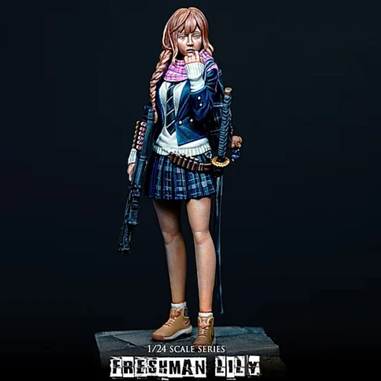 1/24 Resin Model figure GK Female gunner in short skirt Lily Unassembled and unpainted kit
1/24 Resin Model figure GK Female gunner in short skirt Lily Unassembled and unpainted kit