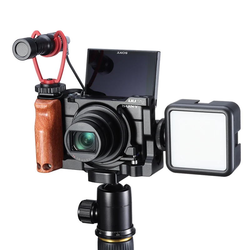 UURig Vlog Camera Cage for Sony RX100 VI/VII M6/M7 Case With Wood Handle Handgrip Dual Cold Shoe Mount Camera Studio Accessories
UURig Vlog Camera Cage for Sony RX100 VI/VII M6/M7 Case With Wood Handle Handgrip Dual Cold Shoe Mount Camera Studio Accessories
