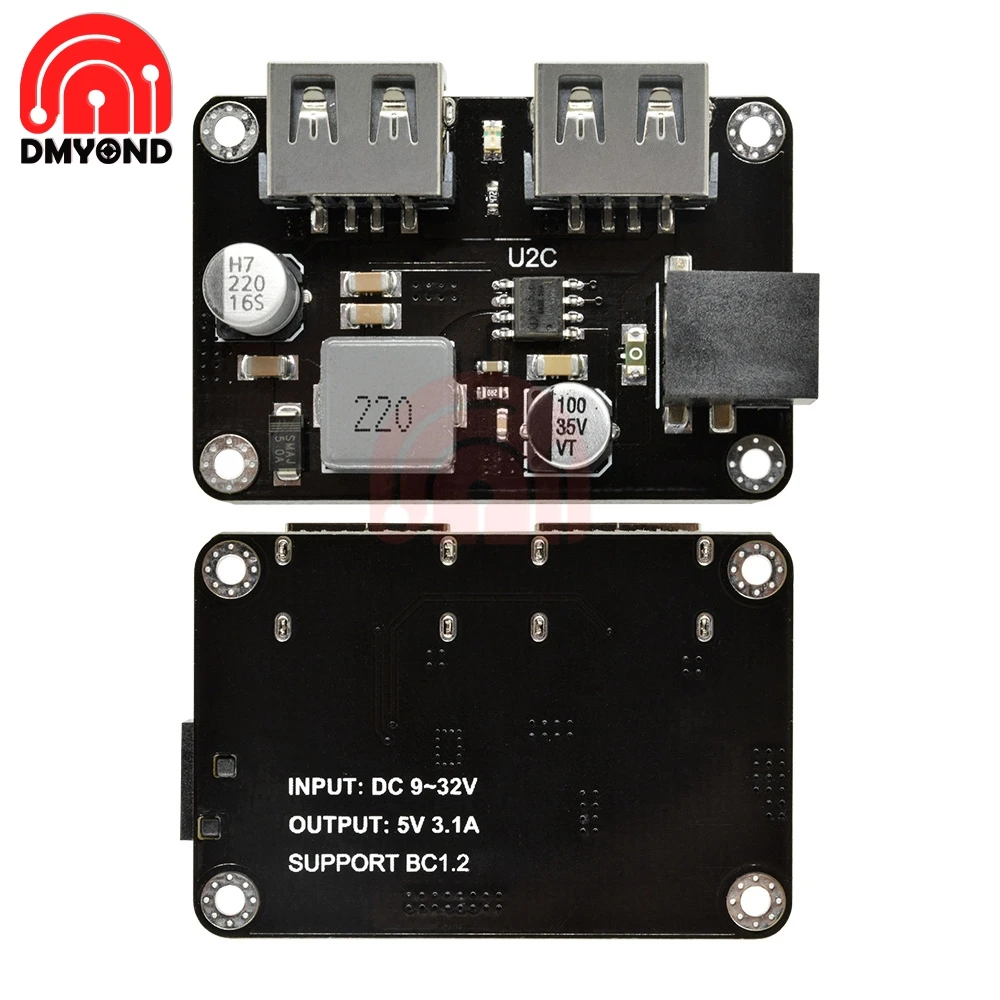 USB QC3.0 QC2.0 Dual USB Output 9V 12V 24V to Charger Circuit Board 5V 3A DC-DC Buck Converter Charging Module for Car Vehicle
USB QC3.0 QC2.0 Dual USB Output 9V 12V 24V to Charger Circuit Board 5V 3A DC-DC Buck Converter Charging Module for Car Vehicle