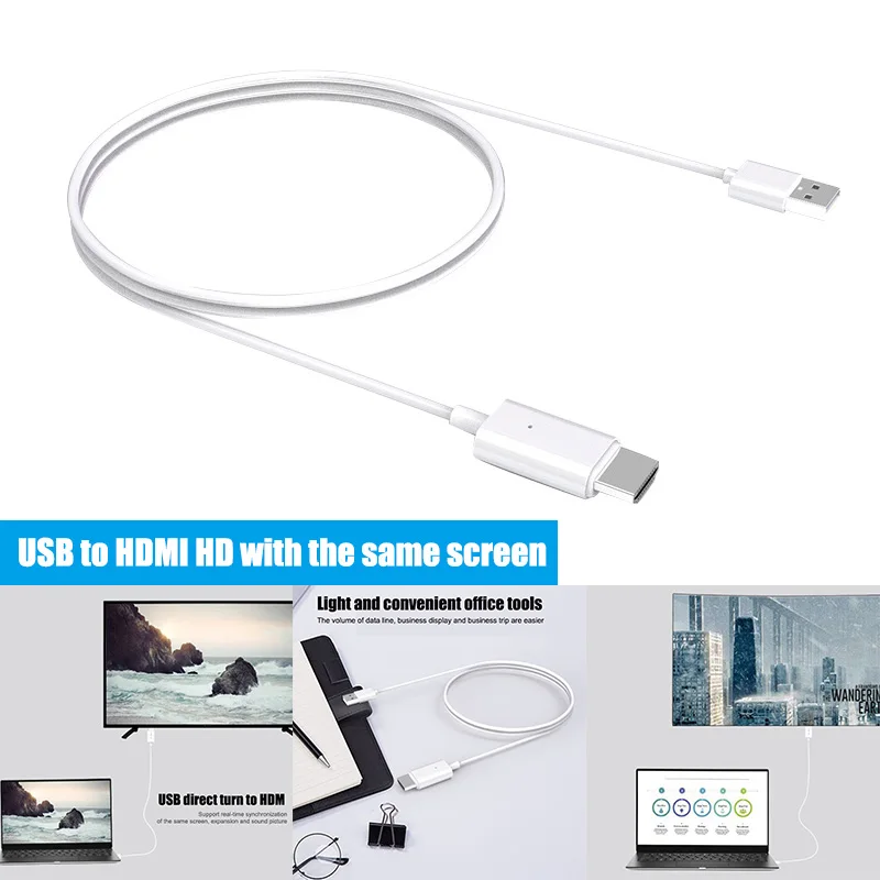 USB to HDMI Cable 1082P/60HZ High-speed HD Audio Video Cable Converter Compatible for 11 Pro Max VDX99
USB to HDMI Cable 1082P/60HZ High-speed HD Audio Video Cable Converter Compatible for 11 Pro Max VDX99