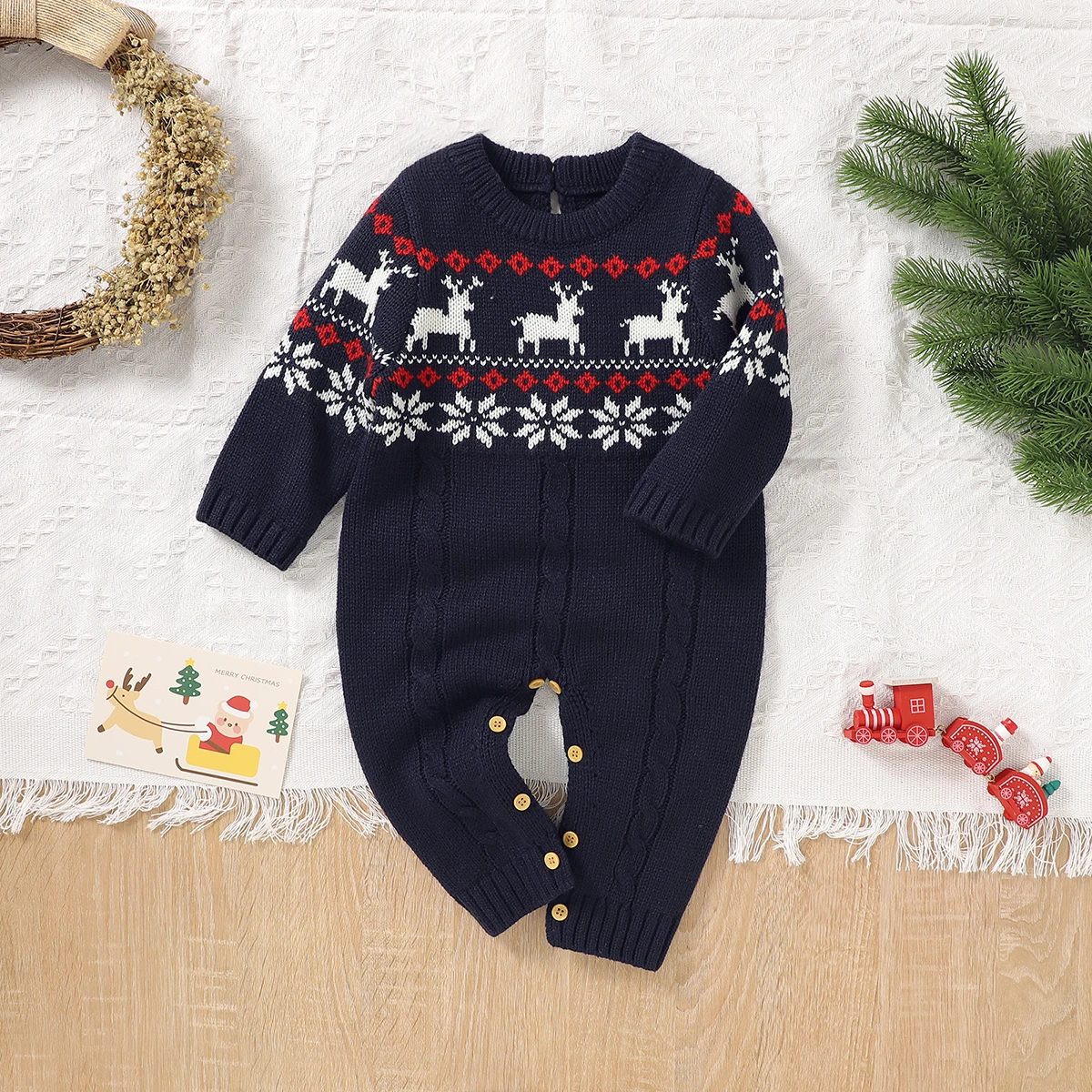 Winter Baby Boy Girl Christmas Rompers Clothes Casual Red Navy Reindeer Knitted Newborn Infant Jumpsuits 0-18m Children Overalls
Winter Baby Boy Girl Christmas Rompers Clothes Casual Red Navy Reindeer Knitted Newborn Infant Jumpsuits 0-18m Children Overalls