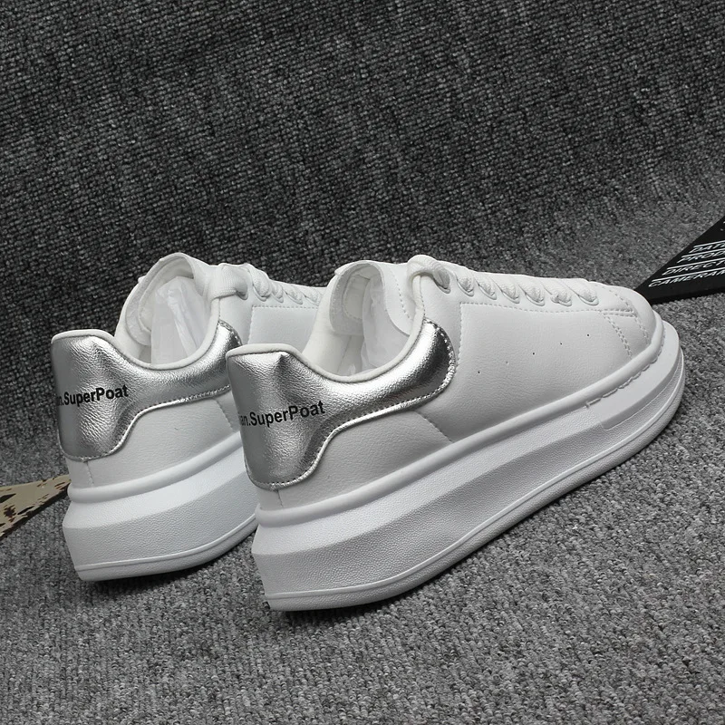 Small white shoes men's thick soled men's board shoes Korean version leisure couple sports shoes student muffin shoes
Small white shoes men's thick soled men's board shoes Korean version leisure couple sports shoes student muffin shoes