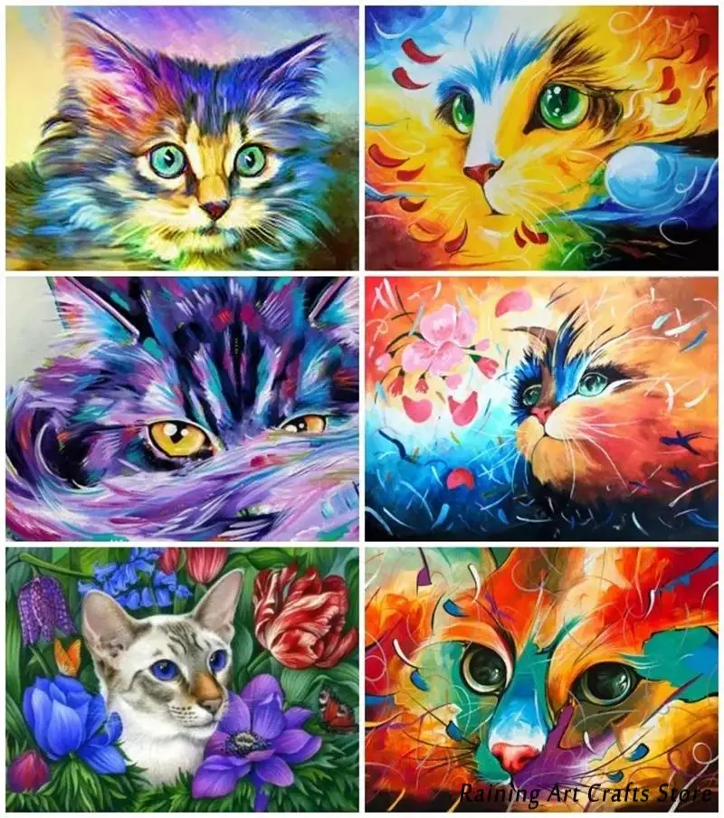 Sale 5D Diy Diamond Painting Colorful Cat Embroidery Full Round Square Drill Cross Stitch Kits Animal Mosaic Pictures Home Decor
Sale 5D Diy Diamond Painting Colorful Cat Embroidery Full Round Square Drill Cross Stitch Kits Animal Mosaic Pictures Home Decor