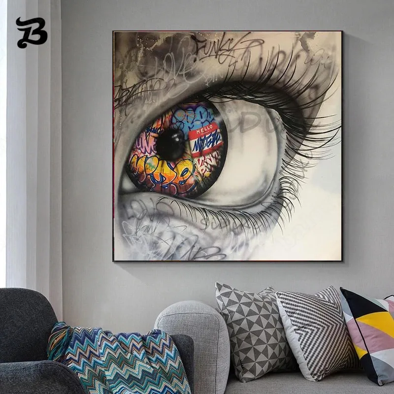 Canvas Painting Wall Art for Living Room Big Eye Graffiti Abstract Modular Poster Print Wall Picture Nordic Modern Home Decor
Canvas Painting Wall Art for Living Room Big Eye Graffiti Abstract Modular Poster Print Wall Picture Nordic Modern Home Decor