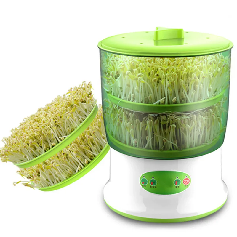 

220V 110V Home Use Intelligence Bean Sprouts Machine Large Capacity Thermostat Green Seeds Growing Automatic Bean Sprout Machine