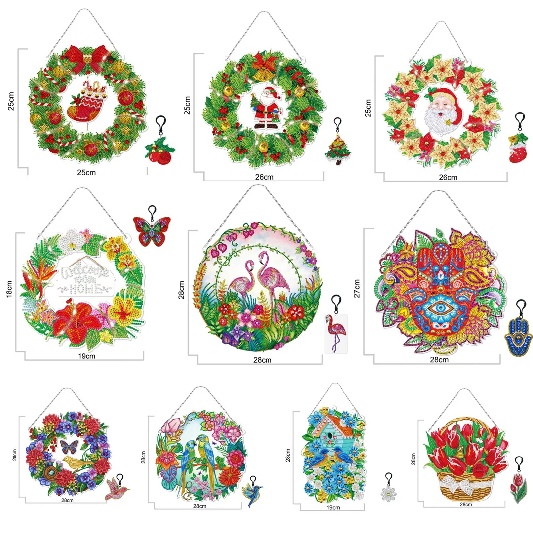5D Diamond Painting Wreath with LED Light Diamond Embroidery Kit Special Shaped Drill DIY Cross Stitch Art Craft Home Wall Decor
5D Diamond Painting Wreath with LED Light Diamond Embroidery Kit Special Shaped Drill DIY Cross Stitch Art Craft Home Wall Decor