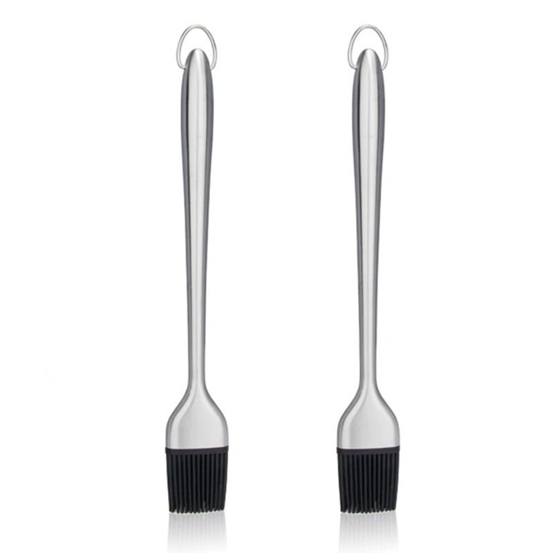 2Pcs Heavy-Duty Stainless Steel Basting Brushes Silicone Bristles Oil Brush BBQ Tools Outdoor Barbecue Grill Accessories
2Pcs Heavy-Duty Stainless Steel Basting Brushes Silicone Bristles Oil Brush BBQ Tools Outdoor Barbecue Grill Accessories