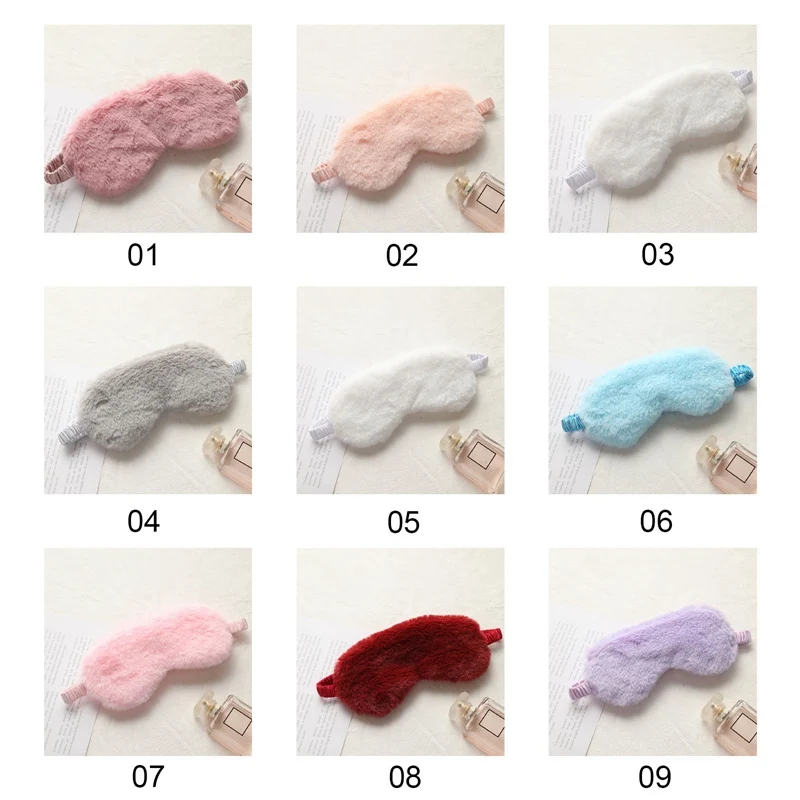 Sleeping Mask Sleeping Blindfold Soft Plush Eye Masks Cute Love Cloud Eye Cover Rabbit Plush Mask Eyepatch Nap Health Eye Cover