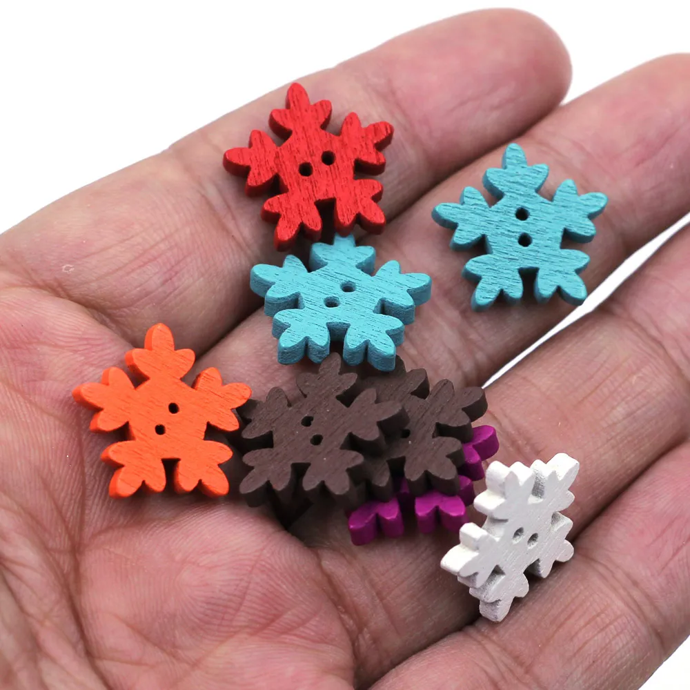 50PCS Mixed Christmas Snowflake Wooden Sewing Buttons 2 Holes for Crafts Clothing Knitting Gift Decoration Accessories 18x17mm
50PCS Mixed Christmas Snowflake Wooden Sewing Buttons 2 Holes for Crafts Clothing Knitting Gift Decoration Accessories 18x17mm