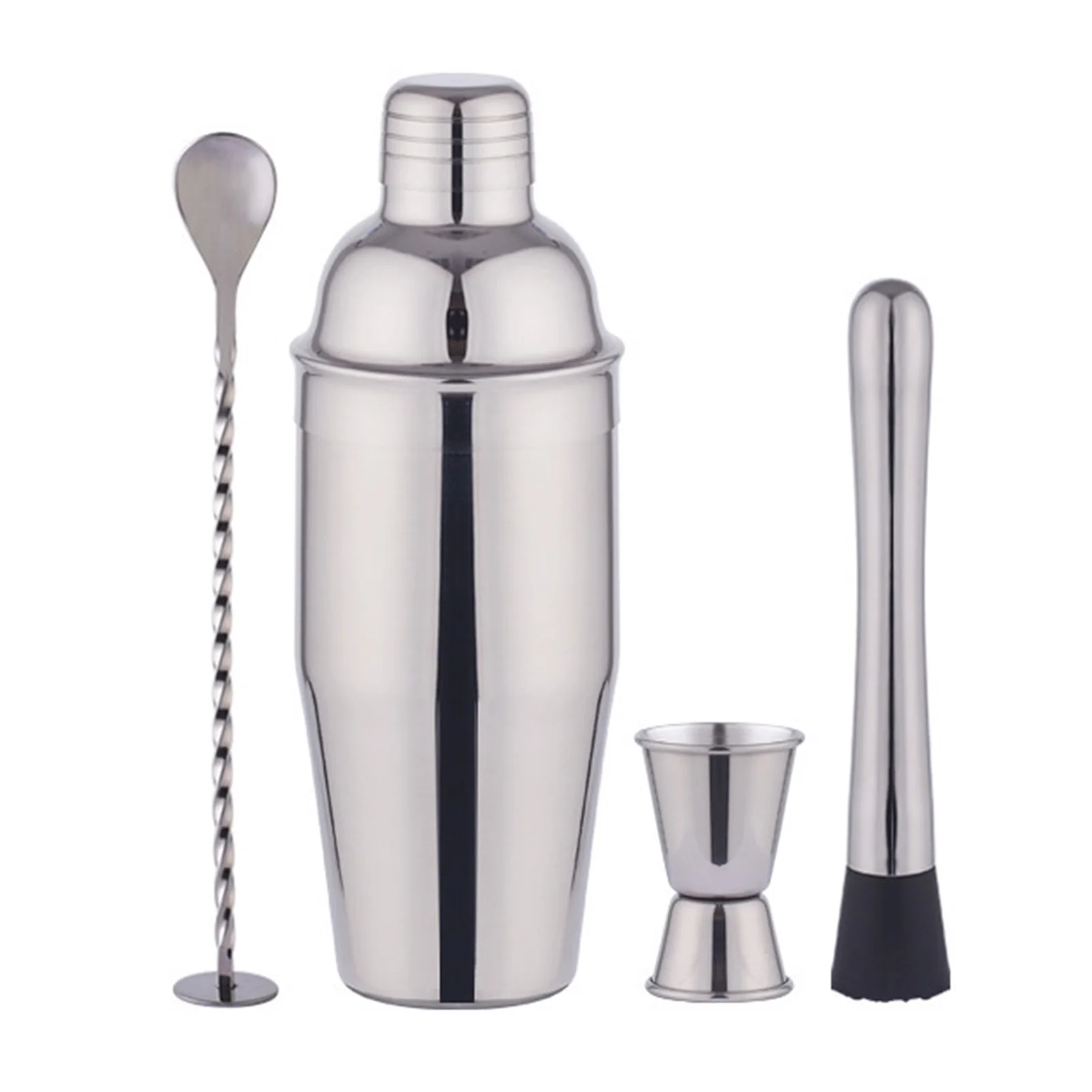 Stainless Steel Cocktail Set 750ml Cocktail Shaker Set with Muddler Jigger Bar Spoon Ice Tong Bartender Kit Bar Kitchen Tool Set
Stainless Steel Cocktail Set 750ml Cocktail Shaker Set with Muddler Jigger Bar Spoon Ice Tong Bartender Kit Bar Kitchen Tool Set