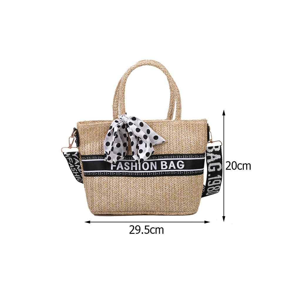 Fashion Women Letters Printing Woven Shoulder Crossbody Messenger Bag Ladies Summer Beach Vacation Silk Top-handle Tote Handbags
Fashion Women Letters Printing Woven Shoulder Crossbody Messenger Bag Ladies Summer Beach Vacation Silk Top-handle Tote Handbags