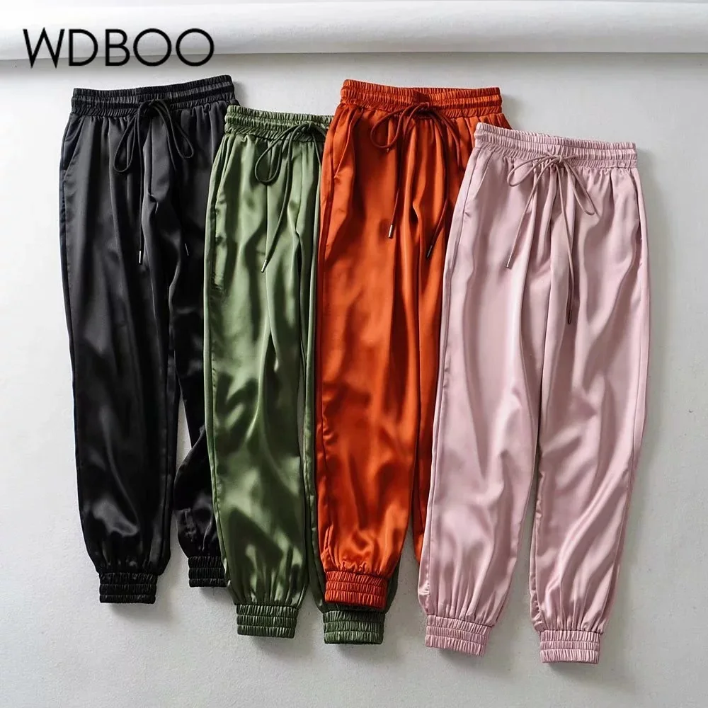 WDBOO Silky Satin Sweatpants Women Jogging Trousers High Waist Leisure Pants Pink Trackpants Green Satin Pants Women
WDBOO Silky Satin Sweatpants Women Jogging Trousers High Waist Leisure Pants Pink Trackpants Green Satin Pants Women