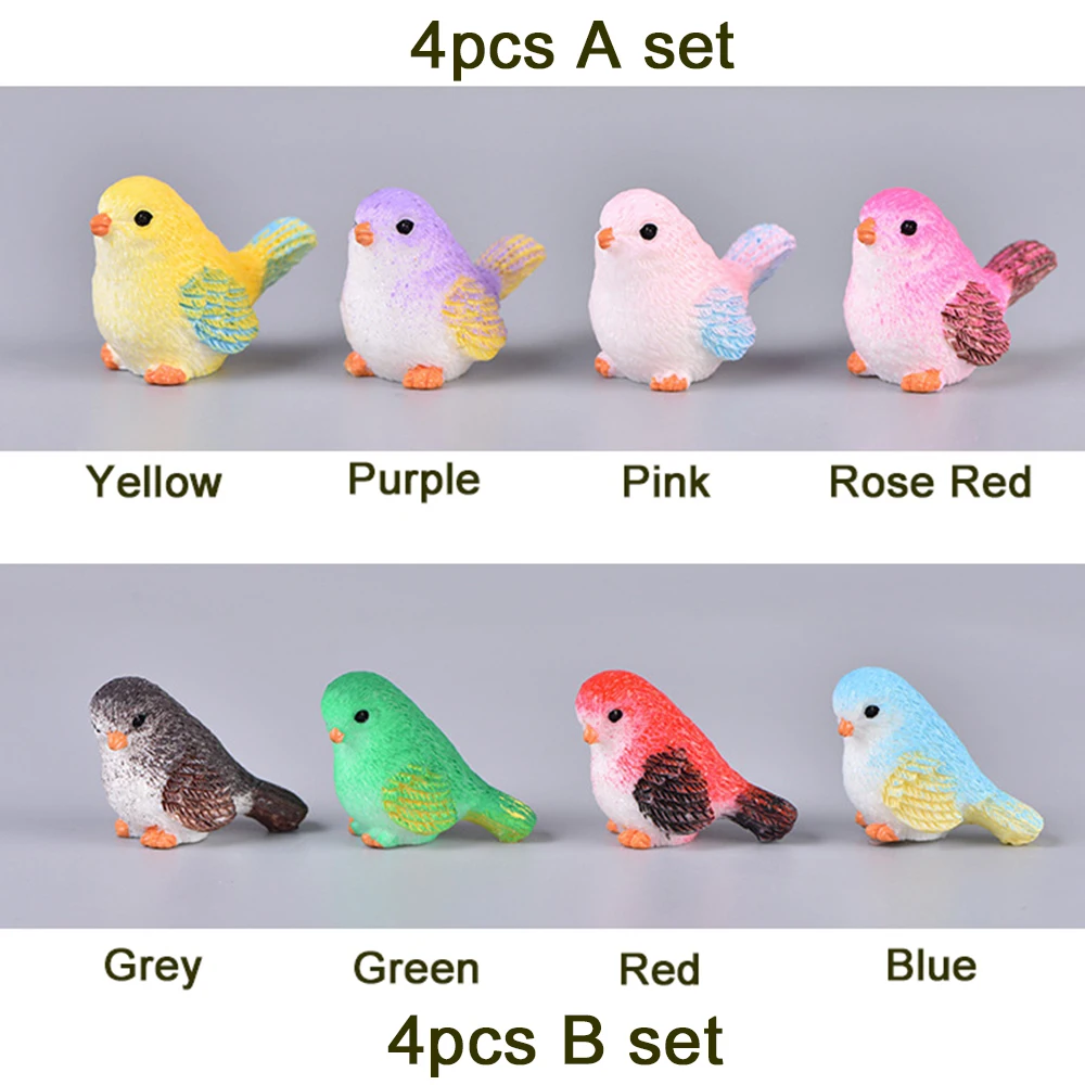 4 Pcs/set Resin Home Ornament Cute Little Birds Animal Model Figurine Glass Decor Miniature Craft Garden DIY Accessories
4 Pcs/set Resin Home Ornament Cute Little Birds Animal Model Figurine Glass Decor Miniature Craft Garden DIY Accessories