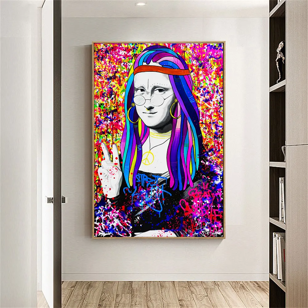 Graffiti Art Mona Lisa Canvas Painting Funny Famous Abstract Posters and Prints Home Wall Art Pictures for Living Room Decor
Graffiti Art Mona Lisa Canvas Painting Funny Famous Abstract Posters and Prints Home Wall Art Pictures for Living Room Decor