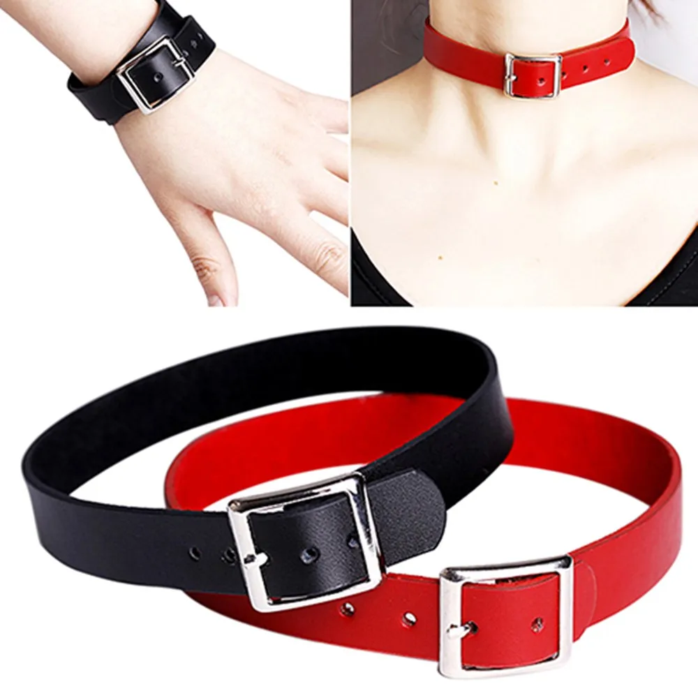Vintage Harajuku Sexy Punk Leather Collar Choker Necklace Strap Women Chokers Necklaces Sexy Jewelry Belt Buckle Adjustable Red
Vintage Harajuku Sexy Punk Leather Collar Choker Necklace Strap Women Chokers Necklaces Sexy Jewelry Belt Buckle Adjustable Red