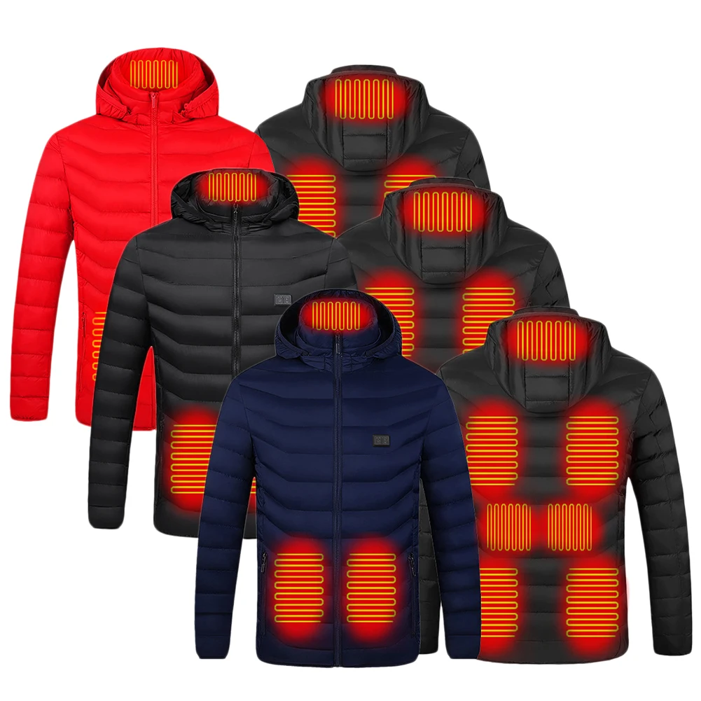9 Areas Men Women Winter Warm USB Heating Jackets Smart Thermostat Pure Color Hooded Heated Clothing Waterproof Warm Jackets
9 Areas Men Women Winter Warm USB Heating Jackets Smart Thermostat Pure Color Hooded Heated Clothing Waterproof Warm Jackets