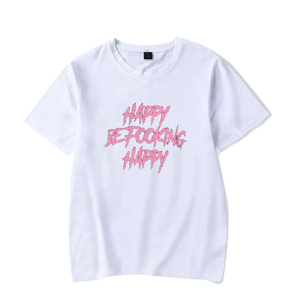 Футболка/Футболка Kpop Yungblud Be Fooking Happy летняя хлопковая Футболка Harajuku одежда с