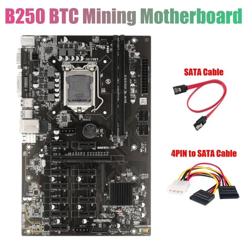Материнская плата B250 для майнинга BTC с 4-контактным кабелем SATA + кабель SATA 12 слотов для графической карты LGA 1151 DDR4 USB3.0 для майнинга BTC
Материнская плата B250 для майнинга BTC с 4-контактным кабелем SATA + кабель SATA 12 слотов для графической карты LGA 1151 DDR4 USB3.0 для майнинга BTC