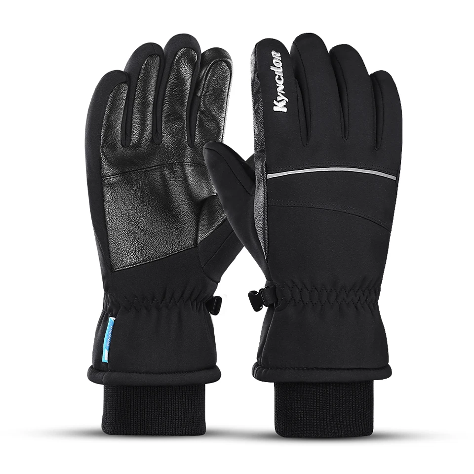 

Лыжные перчатки GOBYGO, водонепроницаемые теплые нескользящие перчатки для сноуборда с сенсорным экраном, ветрозащитные зимние спортивные лы...
