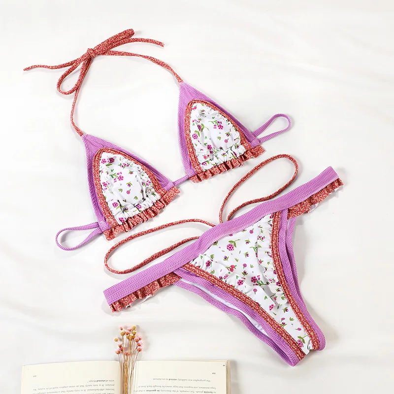 Luxury 2021 Summer Bikini Ruffle Swimsuit High Grade Floral Print Biquini Women Bathing Suit Lace Up Bikinis Beachwear Swimwear
Luxury 2021 Summer Bikini Ruffle Swimsuit High Grade Floral Print Biquini Women Bathing Suit Lace Up Bikinis Beachwear Swimwear