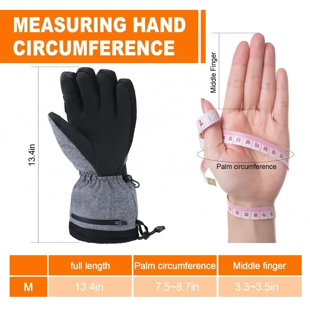 1 Pair Heated Gloves USB Rechargeable Electric 3 Heating Settings Waterproof Winter Thermal Mittens for Skiing Cycling Fishing
1 Pair Heated Gloves USB Rechargeable Electric 3 Heating Settings Waterproof Winter Thermal Mittens for Skiing Cycling Fishing