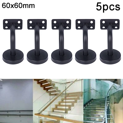 5pcs/set Black Stainless Steel Handrail Bracket For Flat Metal Wooden Top Railing Support Curved Hand Rail Stair Guardrail
5pcs/set Black Stainless Steel Handrail Bracket For Flat Metal Wooden Top Railing Support Curved Hand Rail Stair Guardrail