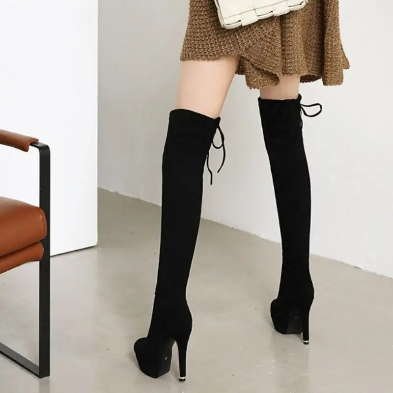 KemeKiss Women Over Knee Boots Fashion Platform High Heel Winter Shoes Woman Warm Stretch Boot Sexy Footwear Size 30-43 
KemeKiss Women Over Knee Boots Fashion Platform High Heel Winter Shoes Woman Warm Stretch Boot Sexy Footwear Size 30-43