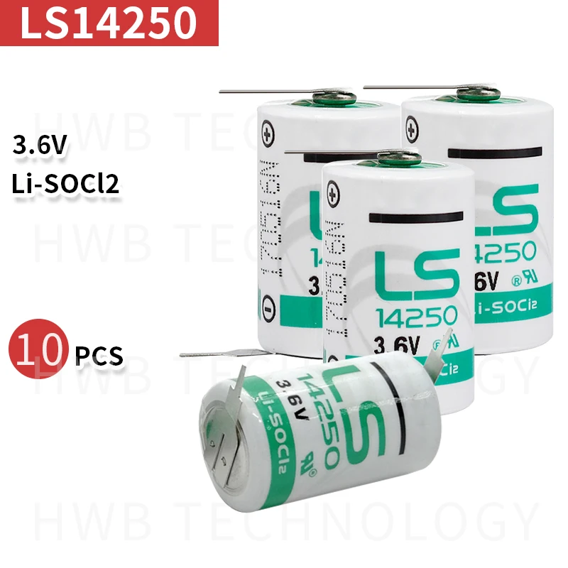 10 шт./лот новая оригинальная SAFT LS 14250 LS14250 1/2 AA 1/2AA 3 6 В 1250 мАч литиевая батарея ПЛК с