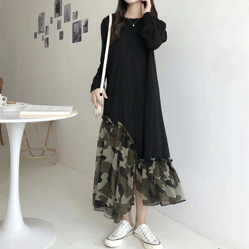Dress 2021 Autumn Women Loose Dress Solid Long Sleeve Patchwork Elegant Party Outfits Streetwear Clothes Vestido Clothes
Dress 2021 Autumn Women Loose Dress Solid Long Sleeve Patchwork Elegant Party Outfits Streetwear Clothes Vestido Clothes