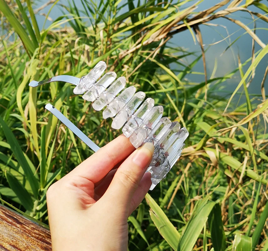 Handmade natural transparent crystal Quartz crown headband Druzy stone crown bride wedding party hair accessories
Handmade natural transparent crystal Quartz crown headband Druzy stone crown bride wedding party hair accessories