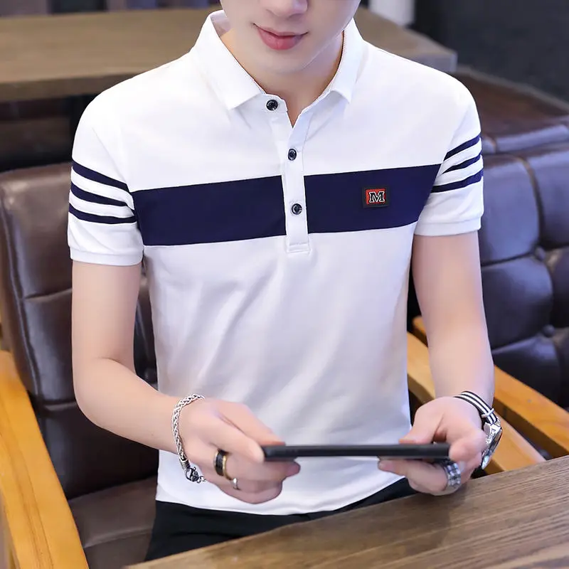 95% cotton polo shirt men Korean slim youth lapel short sleeve T-shirt leisure tide 2019 new summer
95% cotton polo shirt men Korean slim youth lapel short sleeve T-shirt leisure tide 2019 new summer