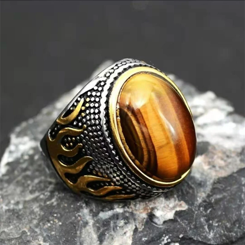 Trend Retro Yellow Crystal Stone Rings For Men Punk Women Hip-hop Rings Luxury Domineering Silver Plated Ring 2021 Jewelry GOTH
Trend Retro Yellow Crystal Stone Rings For Men Punk Women Hip-hop Rings Luxury Domineering Silver Plated Ring 2021 Jewelry GOTH