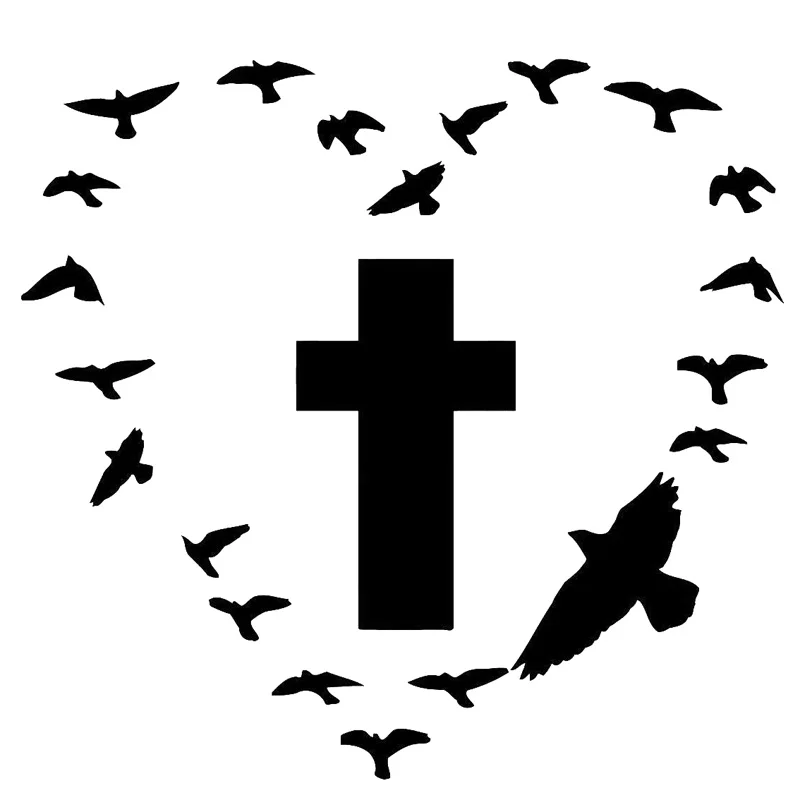 Creative Cross Bird Car Sticker Fashion Car Window Decoration Decal Personalized Pvc Waterproof Decal Black/white, 18cm*17cm
Creative Cross Bird Car Sticker Fashion Car Window Decoration Decal Personalized Pvc Waterproof Decal Black/white, 18cm*17cm