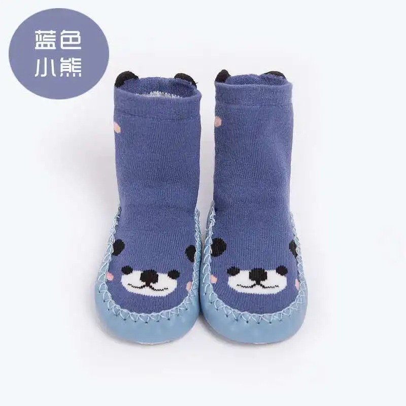 Носки-носки для младенцев зимние хлопковые с резиновой подошвой | Детская одежда