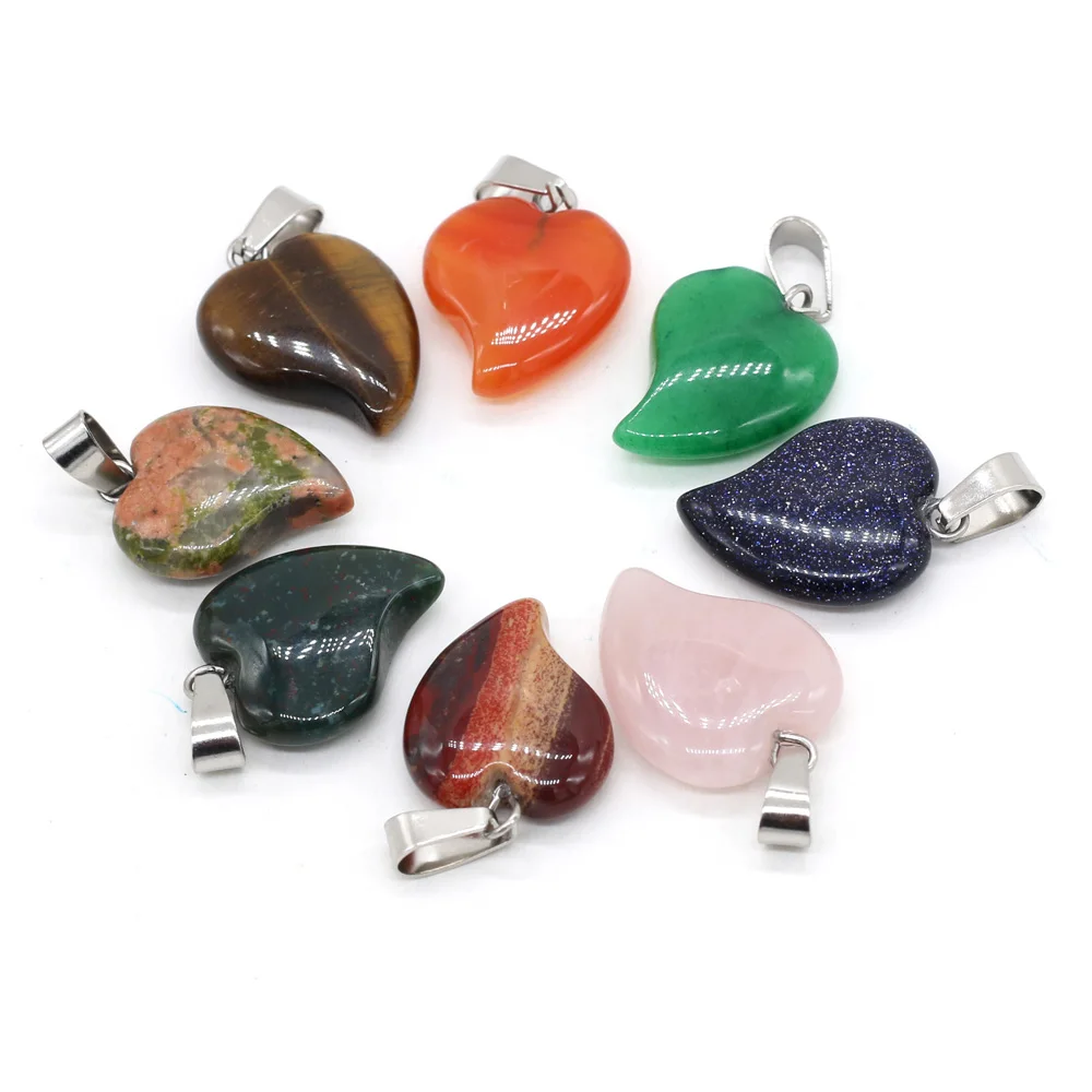 Natural Tiger Eye Stone Rose Quartzs Pendant Heart Shape Stone Pendant for Jewelry Making DIY Accessories Fit Necklaces 16x20mm
Natural Tiger Eye Stone Rose Quartzs Pendant Heart Shape Stone Pendant for Jewelry Making DIY Accessories Fit Necklaces 16x20mm