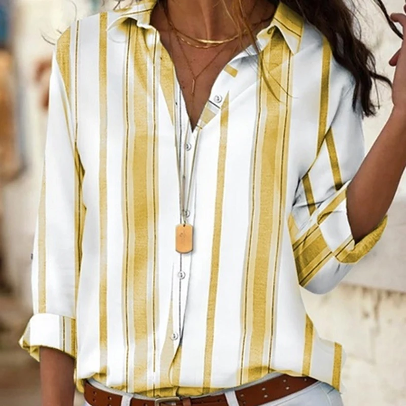 Блузка женская с длинным рукавом, модная пикантная рубашка с винтажным принтом в полоску, с лацканами, Повседневная Свободная сорочка, осен...
Блузка женская с длинным рукавом, модная пикантная рубашка с винтажным принтом в полоску, с лацканами, Повседневная Свободная сорочка, осен...