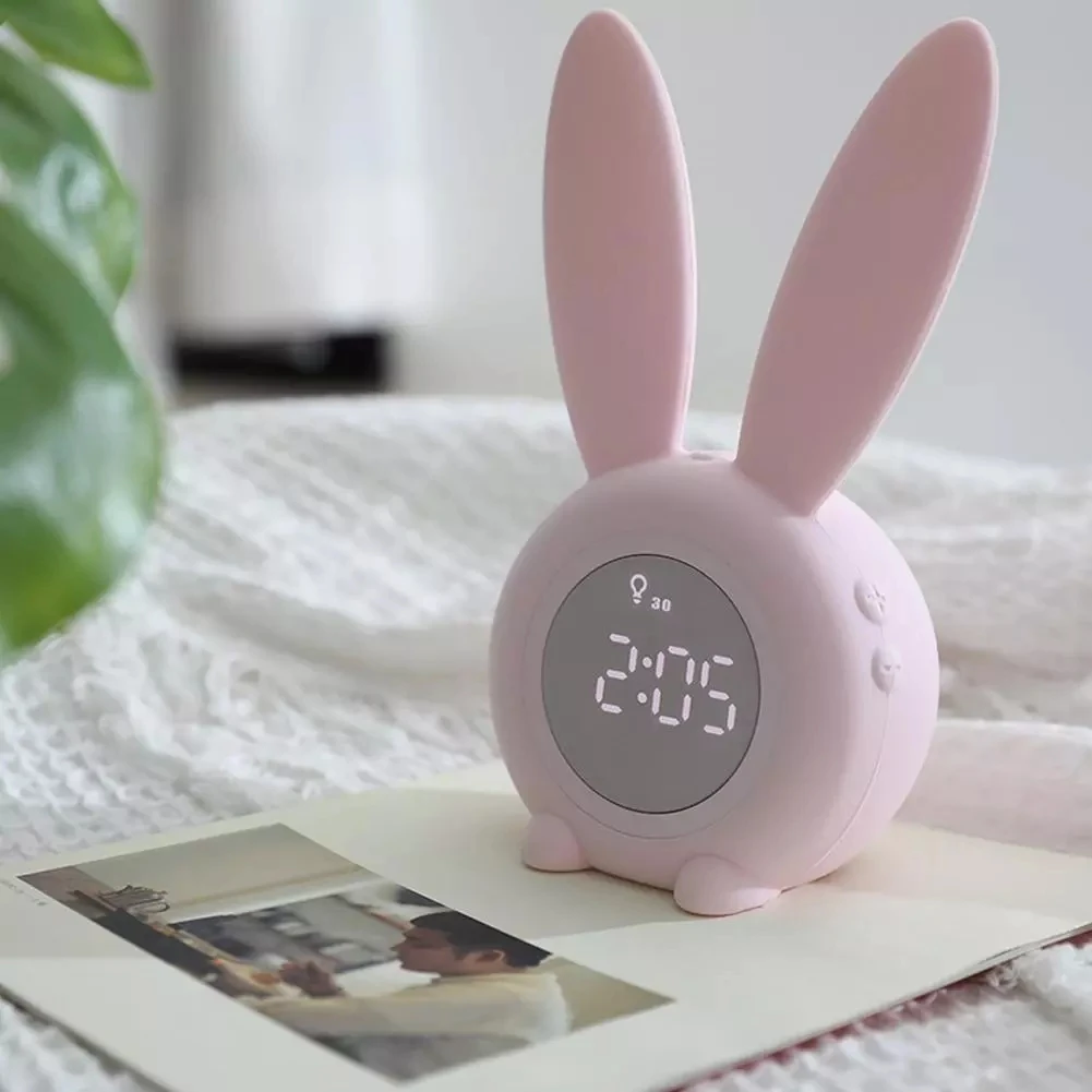 Multifunction Modern Creative Cute Rabbit Model Alarm Clock Intelligent Voice Control USB Charging Small Sensor LED Night Light
Multifunction Modern Creative Cute Rabbit Model Alarm Clock Intelligent Voice Control USB Charging Small Sensor LED Night Light