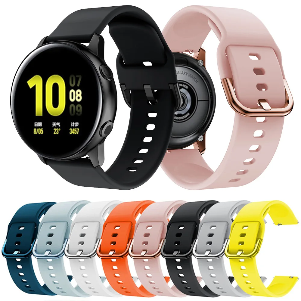 20 22mm Silicone Band for Samsung Galaxy Watch active 2 40 44 46 42mm Sports Straps Huawei GT 2 42 46 Honor Magic 1/2 watchband 
20 22mm Silicone Band for Samsung Galaxy Watch active 2 40 44 46 42mm Sports Straps Huawei GT 2 42 46 Honor Magic 1/2 watchband