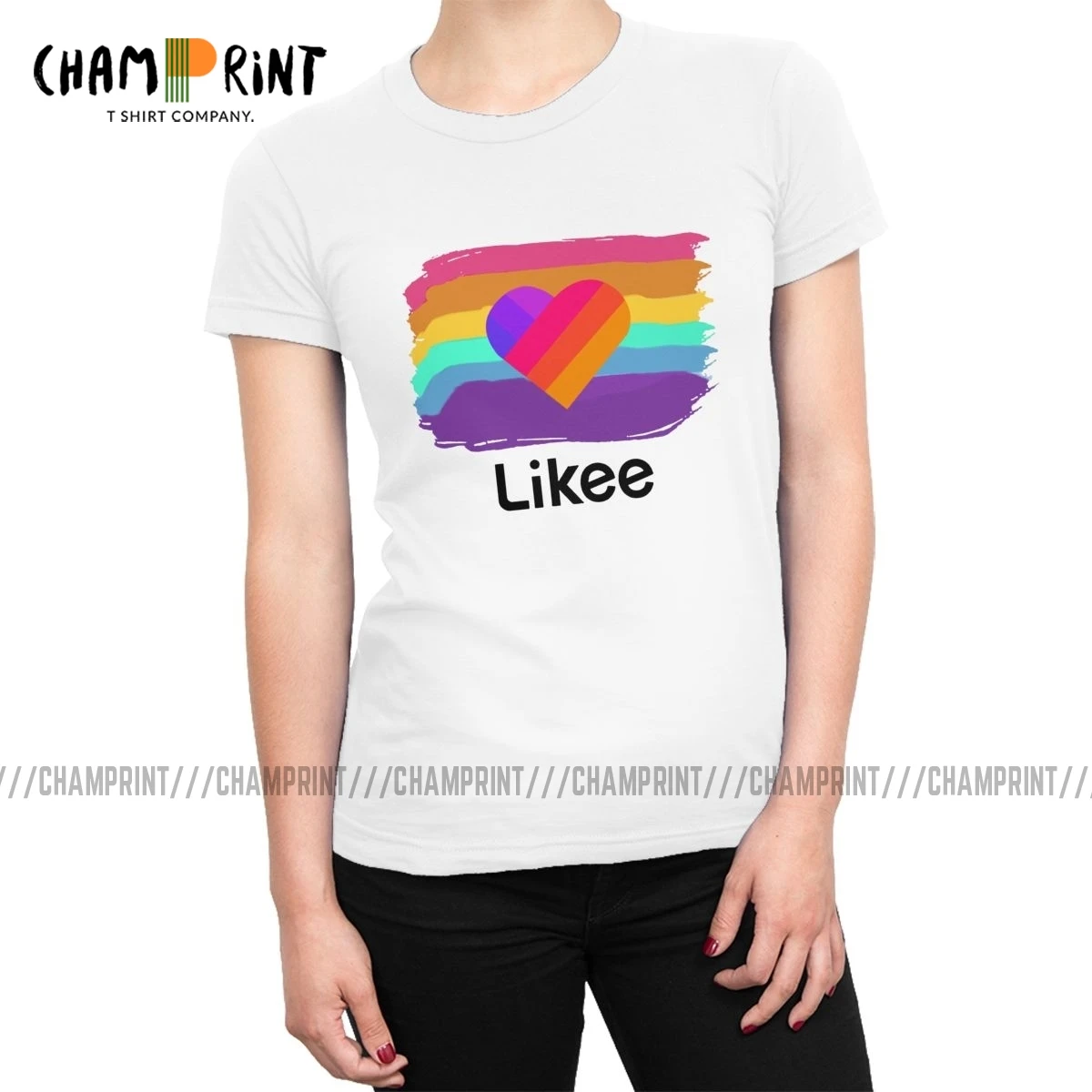 Женская футболка Likee App, с логотипом Likee Heart Rainbow, футболка с узором в стиле граффити
Женская футболка Likee App, с логотипом Likee Heart Rainbow, футболка с узором в стиле граффити