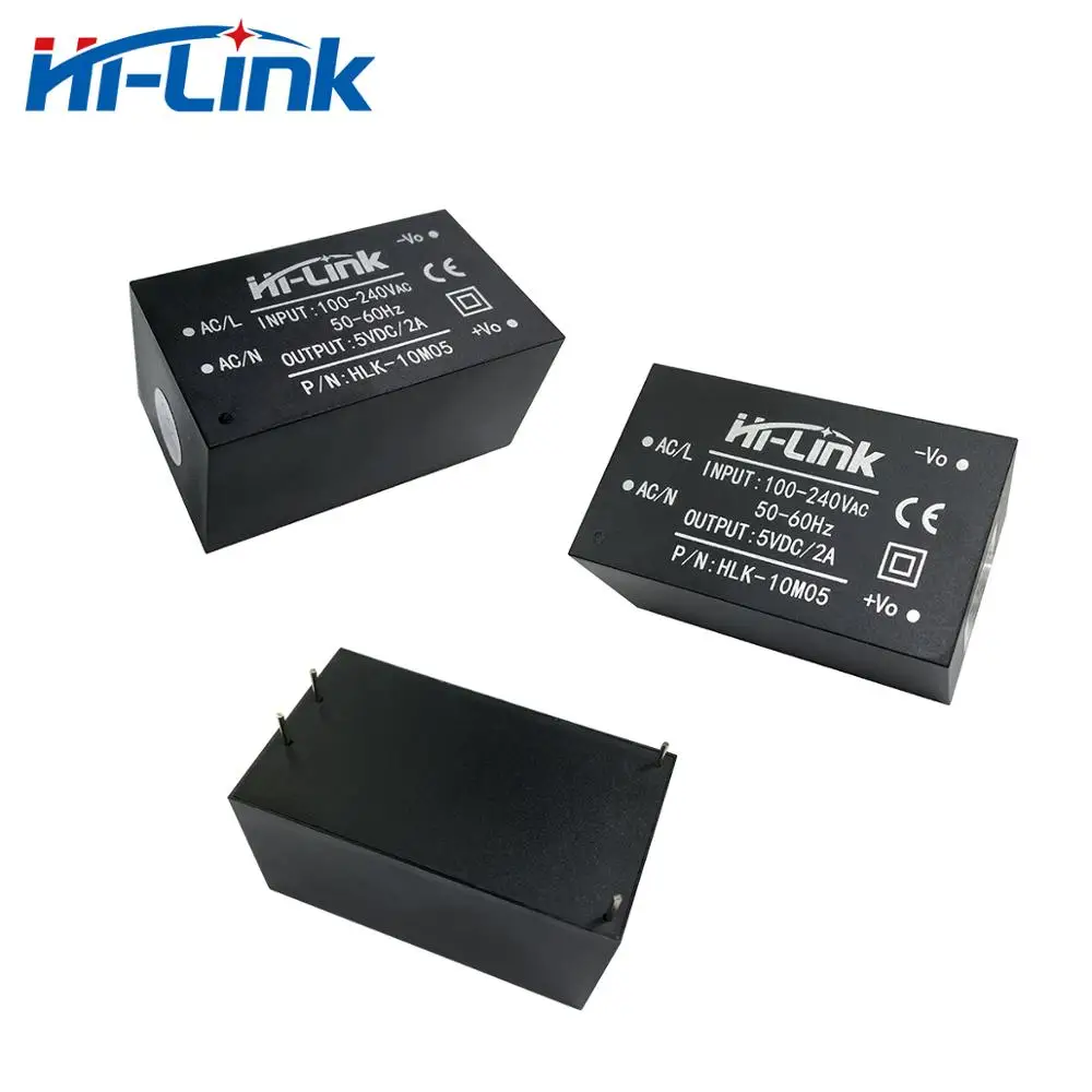 

Free shipping 10Pcs/lot AC-DC switching power supply Hi-Link module power supply 220V to 5V 2A output step down module HLK-10M05