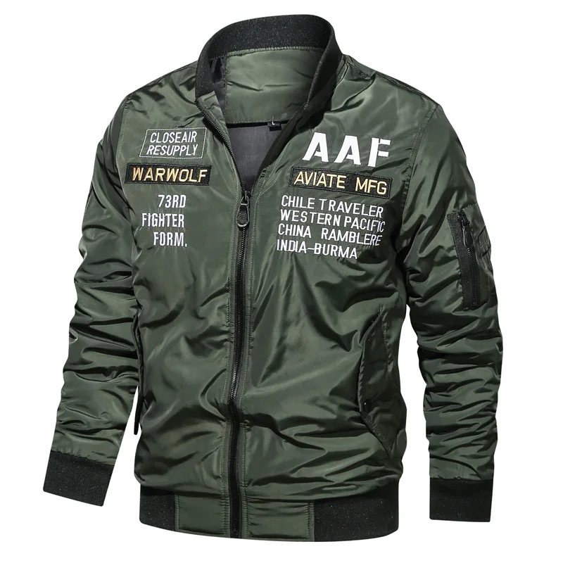Spring And Autumn Men's Military Jackets Casual Personality Printing Zipper Pilot Baseball Jacket Outdoor Waterproof Windbreaker
Spring And Autumn Men's Military Jackets Casual Personality Printing Zipper Pilot Baseball Jacket Outdoor Waterproof Windbreaker