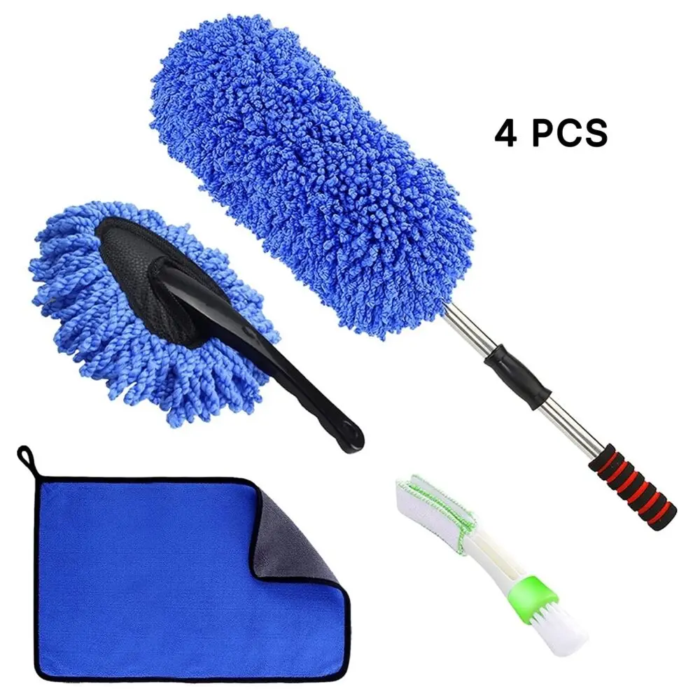 4 PCS Car Duster Brushes Set, Car Duster with Extendable Handle Dirt Cleaning Brush,Car Dash Dust Brush,Detailing Brush
4 PCS Car Duster Brushes Set, Car Duster with Extendable Handle Dirt Cleaning Brush,Car Dash Dust Brush,Detailing Brush