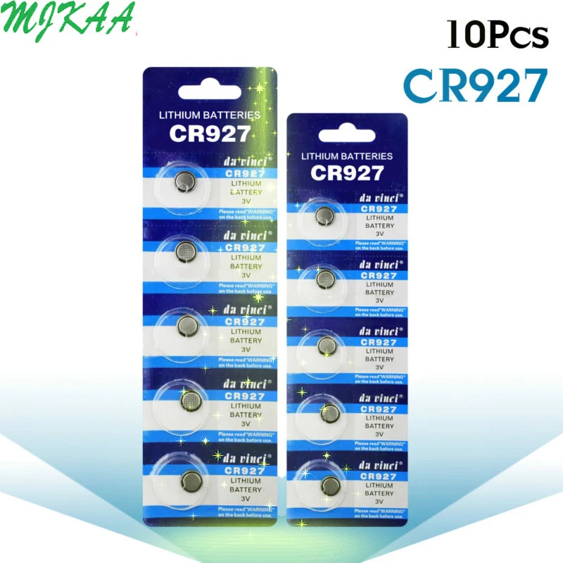 10pcs/pack CR927 Lithium Li Ion Button Coin Cells Batteries 927 DL927 BR927 CR927-1W ECR927 5011LC KCR927 LM927 Bateria
10pcs/pack CR927 Lithium Li Ion Button Coin Cells Batteries 927 DL927 BR927 CR927-1W ECR927 5011LC KCR927 LM927 Bateria