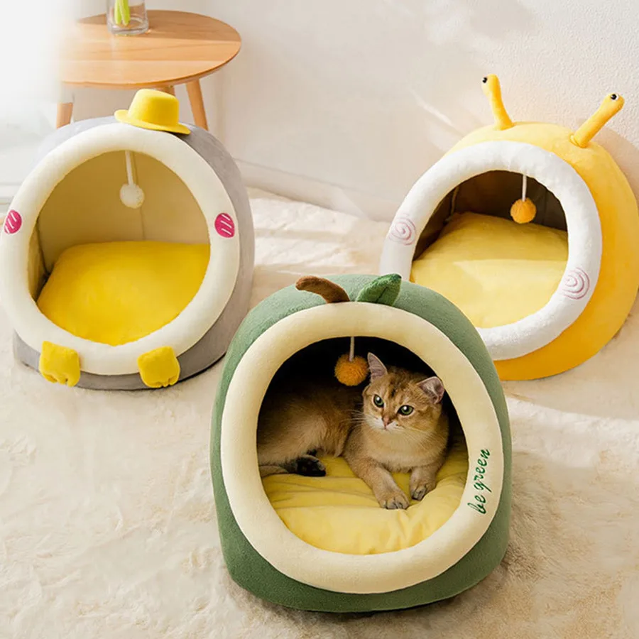 

Four Seasons Warm Cat Nest Winter Cat Bed Semi-enclosed Cat House Dog Mat Kennel Pet Tent Cat Supplies Kitten Teddy Puppy Cage