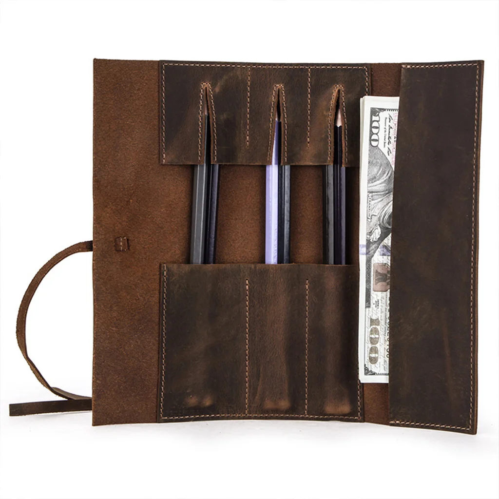 Multipurpose Retro Leather Pen Roll Pouch Stylish Leather Pen Bag Business Giveaway for Designer Artist Travel Outdoor
Multipurpose Retro Leather Pen Roll Pouch Stylish Leather Pen Bag Business Giveaway for Designer Artist Travel Outdoor