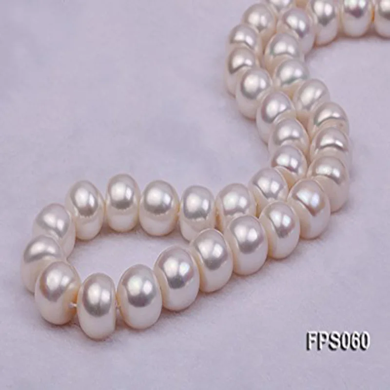 

Жемчужное ожерелье JYX, женское круглое Ожерелье Из Белого Натурального пресноводного жемчуга толщиной 11-13 мм